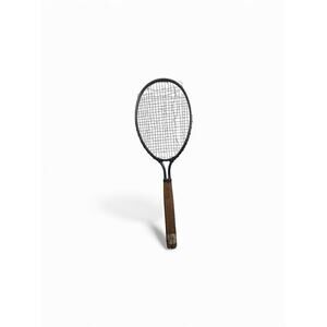Vintage 1920s Dayton Steel & Wood Tennis Racket, Metal Mesh Wood Handle PROP